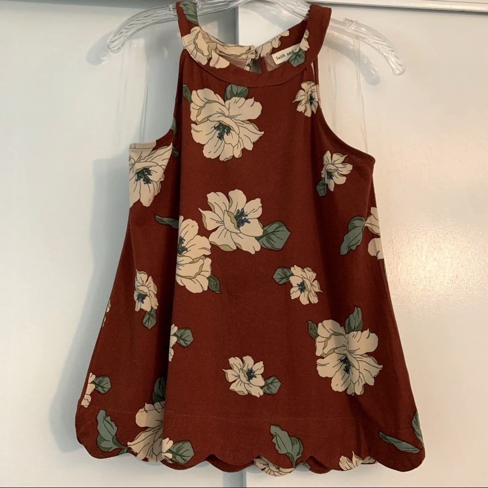 Floral rust blouse